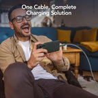 ChargeMax 4X 4-in-1 Charging Cable 6.6ft Black