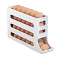 EggFlow Premium Refrigerator Egg Organizer with three tiered rows of brown eggs